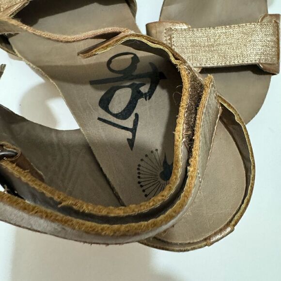 OTBT Trailblazer Wedge Gold Leather / Fabric Size 9.5 M - Picture 9 of 9